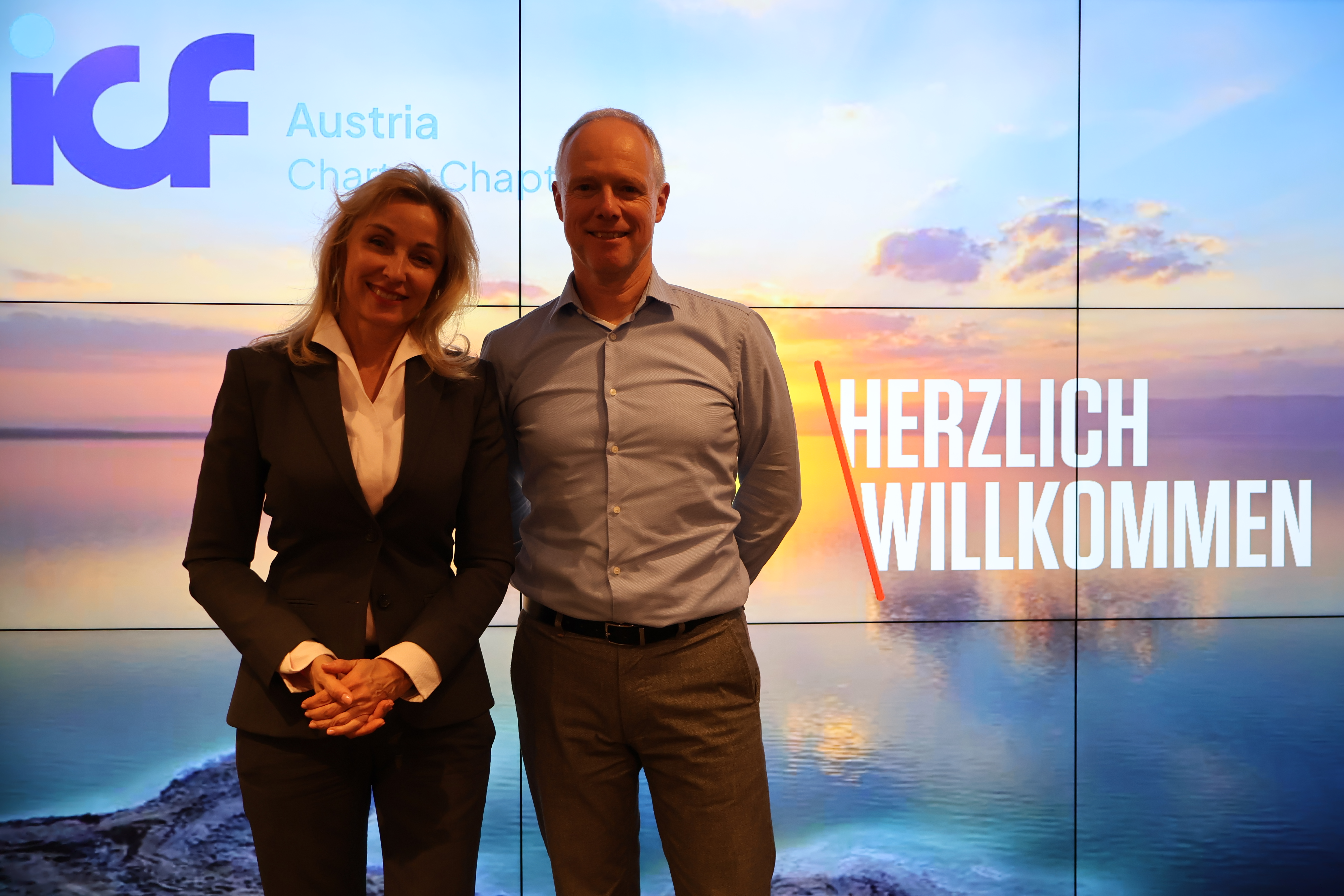 Übergabe der ICF Austria Präsidentschaft: Wilbert Verheijen und Dr. Judith Girschik